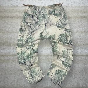 Vintage Cabelas Hunting Camo Tactical Pants Baggy Wide Leg Cargos Seclusion 90s